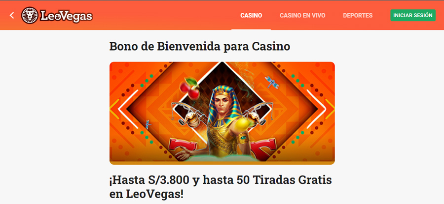 Póker en leo Vegas - Bono de Bienvenida